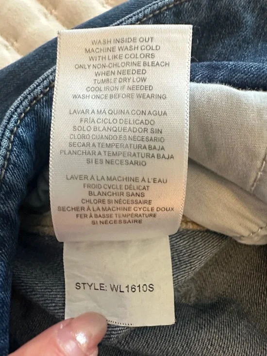 Wash Lab Denim Pieced SZ 26 Denim Maxi Skirt - Vintage Blue - Picture 12 of 12